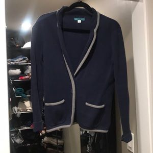 Pim + Larkin navy cotton blazer